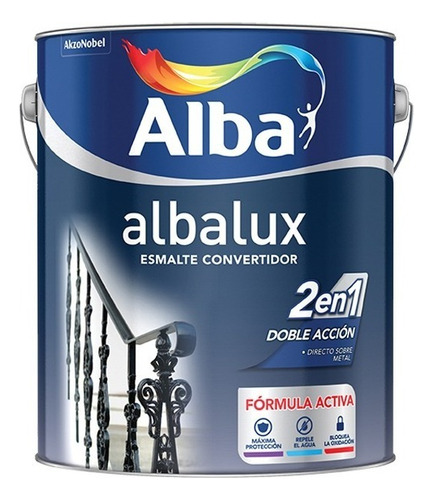 Albalux esmalte convertidor martillado 4L color Plata