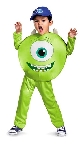 2023 Mike Wazowski Monsters University Niños Cosplay Disfraz