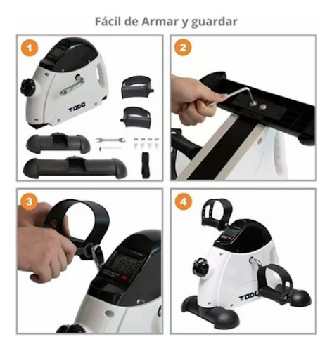 Pedalera Estática Mini Con Pantalla Lcd - Fitness En Casa