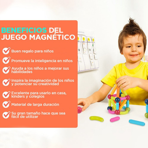 Juego De Construcción Con Imanes Para Niños 138 Piezas