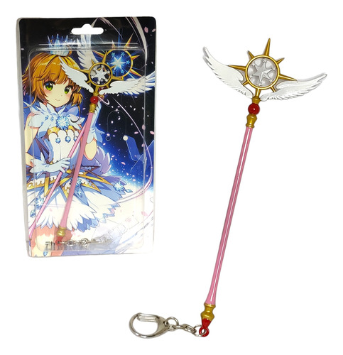 Llavero Sakura Card Captor Baculo De Los Sueños Metal 17cm