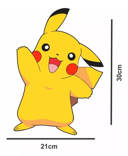 Adesivo Decorativo Pokemon Pikachu Pequeno