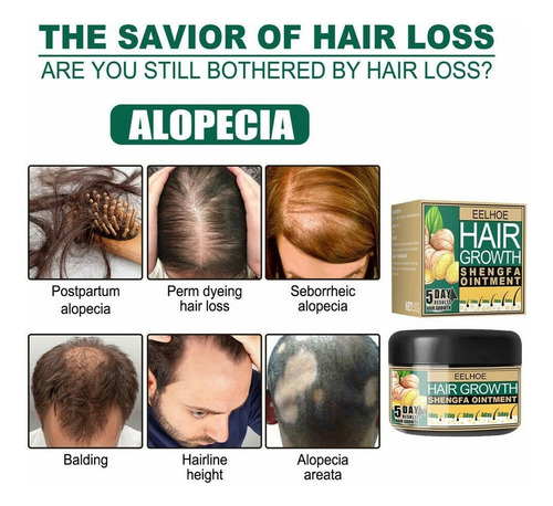 Crema For El Crecimiento Del Cabello Con Aceite De Jengibre