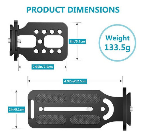 I Neewer Qr Placa Soporte Cámara Vertical En Forma De L