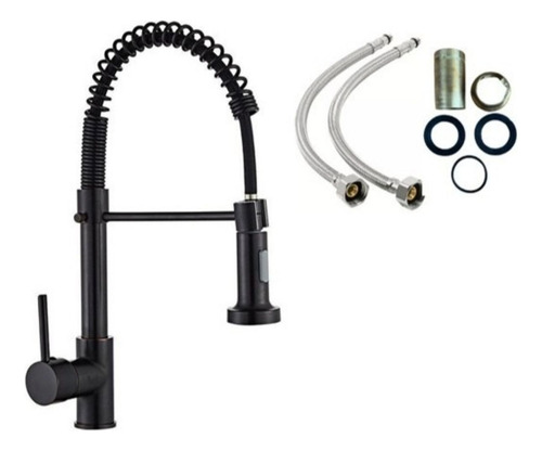 Grifo Llave Lavaplatos Monomando Cocina Extensible Flexible