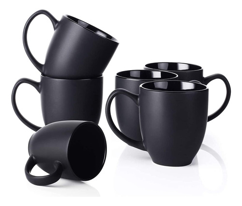 Dowan Tazas De Café, Juego De 6 Tazas De Café Negro, Tazas D