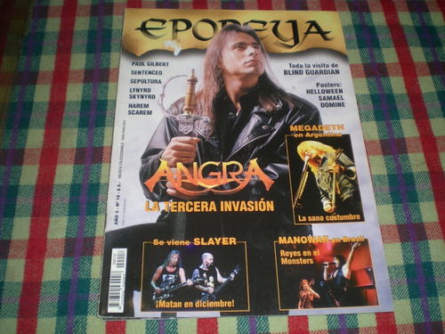 Revista Epopeya Tapa Angra C/ Poster Año 2 Numero 18