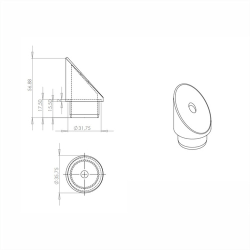 Imagem 3 de 7 de Kit 20 Ponteira Tampa Mesa Tubular Kappesberg Angulo 1 1/4