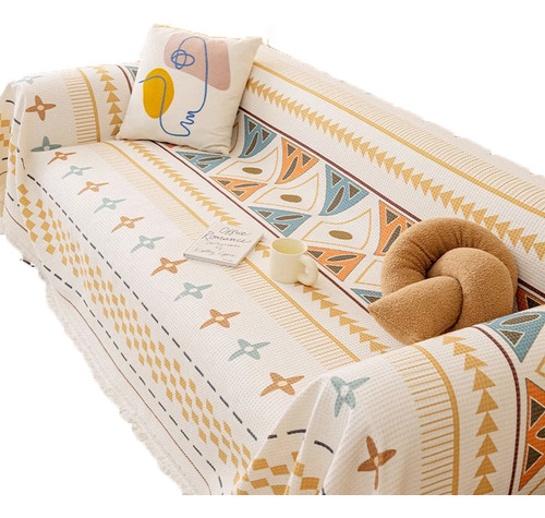 Funda De Sofá Bohemia De 340 X 180 Cm, Resistente A Los Arañ