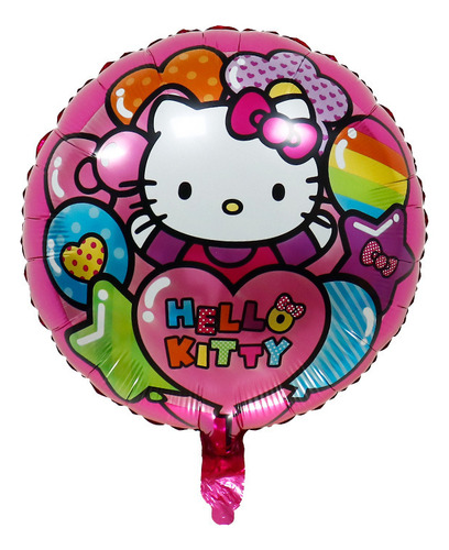Globos Metálicos Hello Kitty Fiesta Cumpleaños Decoraciones Lunares