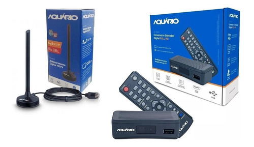 Kit Conversor Digital Hd Hdtv E Antena Interna Digital De Tv