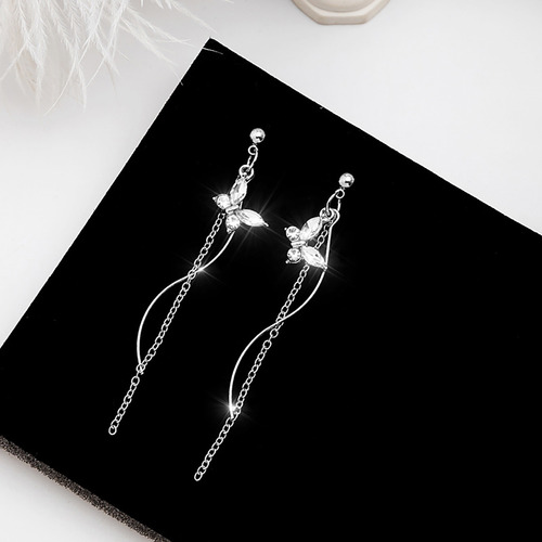 Pendientes De Diamantes Y Perlas A La Moda Para Mujer, Caden