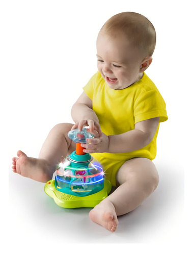 Bright Start Spinner Apachurra Y Brilla Luz Sonido Bebes *sk