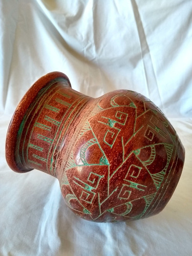 Imagem 4 de 5 de Vaso Em Cerâmica Peruana Cuzco Decorativo Pequeno Usado
