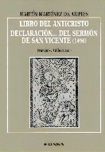 Libro Del Anticristo, De Martínez De Ampiés, Martín. Editorial Eunsa. Ediciones Universidad De Navarra, S.a., Tapa Blanda En Español