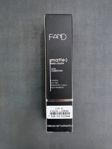 Base Líquida Fand Vegana Todas As Cores 30g Tom Cor 01