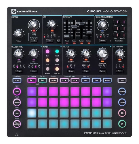 Sintetizador e sequenciador Novation Circuit Mono Station