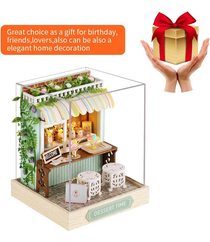 Mini Casa De Muñecas De Madera A Escala 1:24 Para Habitación