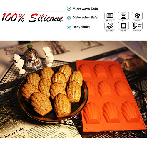 Pan Para Madeleines De Silicona, Antiadherente, 9
