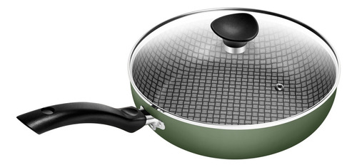 Frigideira Funda Quadrada N°24 Patolux Antiaderente Verde