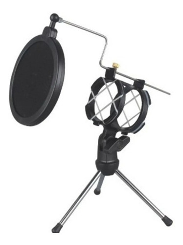 Soporte Para Microfono Suono Tripode Filtro Antipop De Mesa