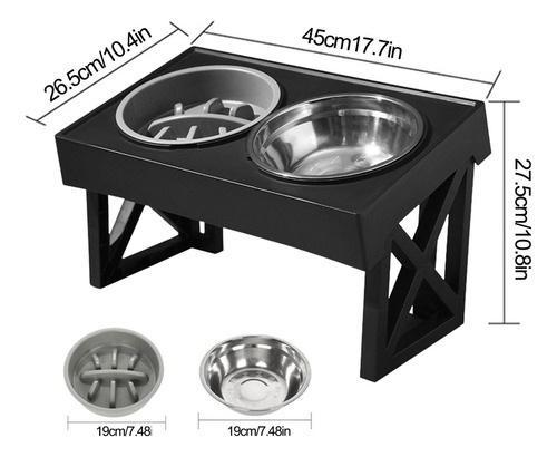 L Cuencos Para Perros Con Soporte Cuencos Para Perros