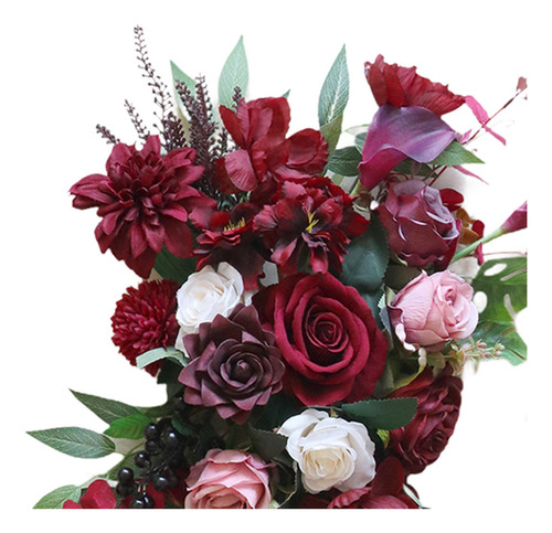 Juego De Decoración Para Coche De Boda, Flores De Rojo