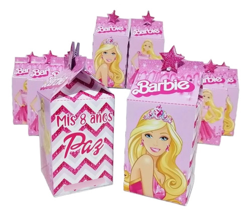 Cajitas Milkbox De Barbie ×30personalizadas 