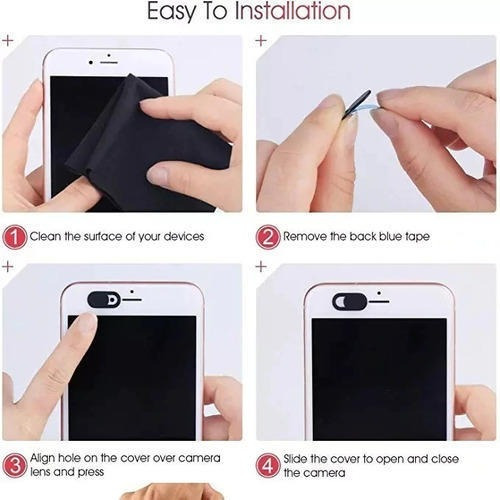 Imagen 3 de 5 de Pack 3 X Cubre Cámara Para Notebook, Tablet Y Celular