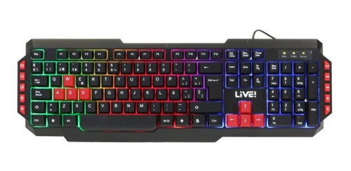 Teclado Gamer Retroiluminado Usb Pc Ps4 Luz Led Multicolor