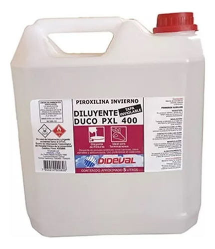 Bidón 5 Litros  Duco Pxl 400 Invierno Diluyente Dideval