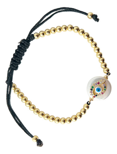 Pulsera Ojo Turco Oro 18k Ilan Dorado Dama A43759 - S024