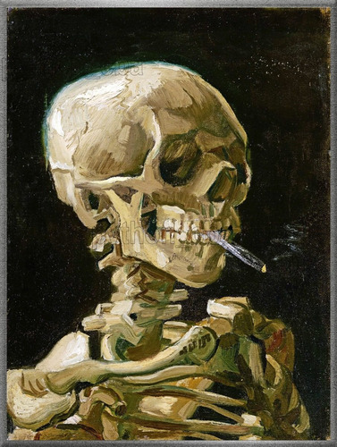 Cuadro Esqueleto Con Un Cigarrillo De Vincent Van Gogh  1886