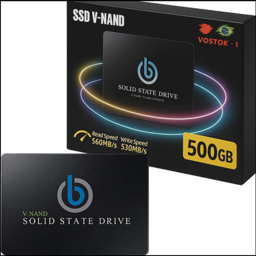 Disco Sólido Interno Ssd 500gb V-nand 3d Nand Alta Performance 2.5 Vostok-1 Preto
