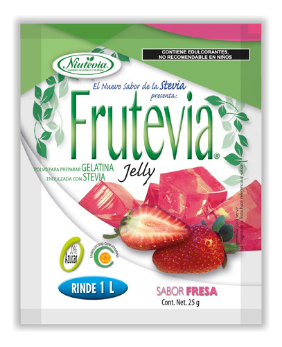 Gelatina Frutevia Jelly Sabor Fresa 25g (48 Pack)