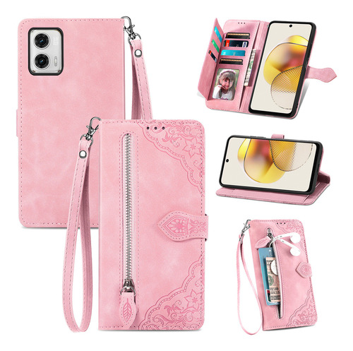 Capa De Telefone Com Porta-cartão Para Motorola G8 5/g84 5g/