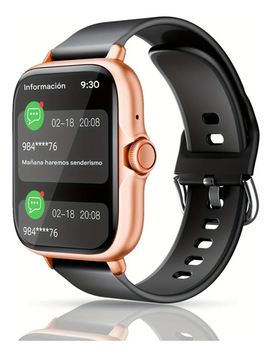Reloj Inteligente Deportivo, Pantalla Táctil Completa De 4.65 Cm Con Mensaje, Responder Y Hacer Llamadas, Monitorización Del Sueño, Podómetro Deportiv