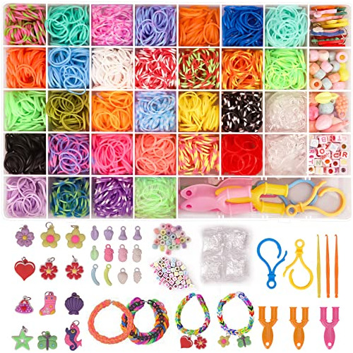 Kit De Pulsera De Bandas De Goma Más De 3000 Piezas, C...