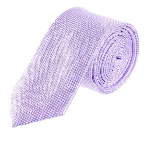Corbata Hombre Moda Formal Slim Relieve Vittorio Forti, Color Lila Diseño de la tela Textura Largo 65 cm