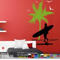 Comprar Vinilos Decorativos Surf Palmeras Y Gaviotas Stickers