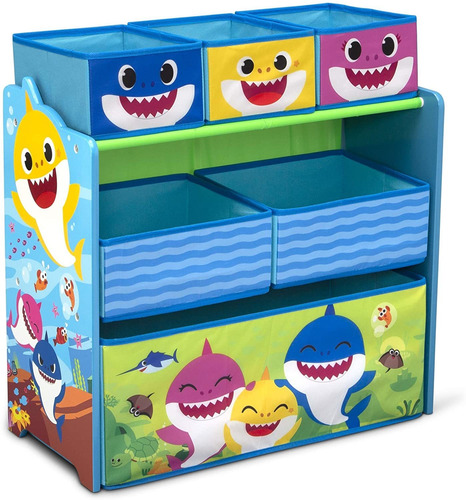 Organizador De Juguetes Baby Shark 6 Compartimientos