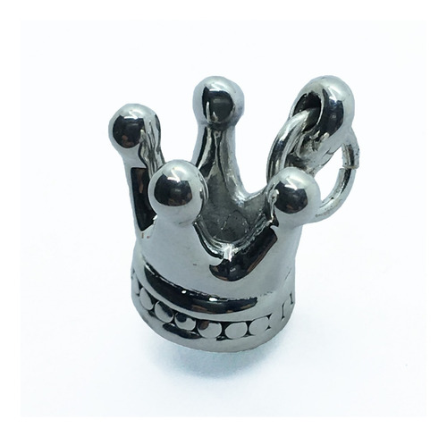 Pulsera Rolo Plata 925 Con Dije Corona Plata 925 (arg50019)