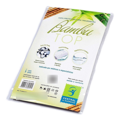 Capa Para Travesseiro Fibra De Bambu Top 230 Fios 50x70cm 