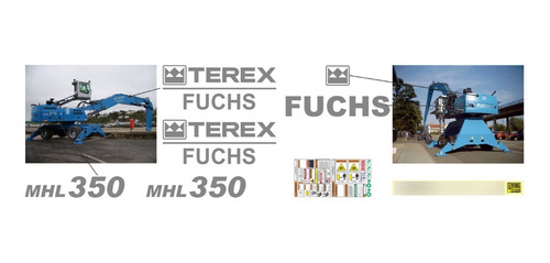 Kit De Calcomanías Para Terex Fuchs Mhl 350