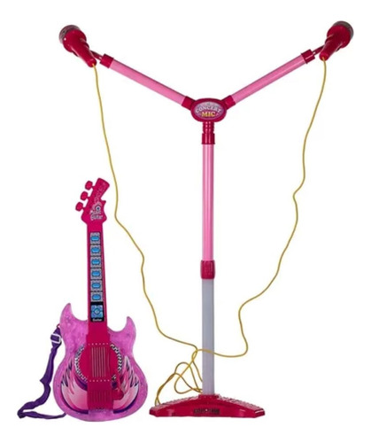 Guitarra de juguete eléctrica Super Star KH169457 color rosa