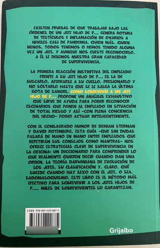 Libro Cómo Sobrevivir A Un Jefe Hijo De P