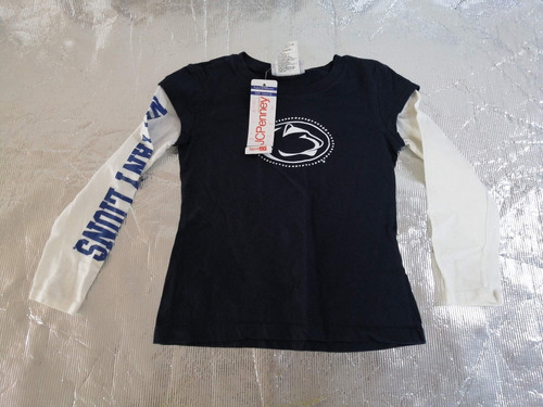 Playera Niña Ncaa Nittany Lions Talla 6 Football Al 100 Colo