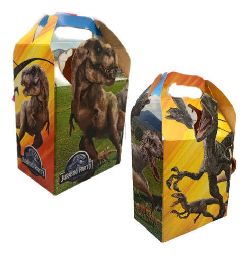 Jurassic World Caja Dulcera Tridimensional 3d 50 Niños
