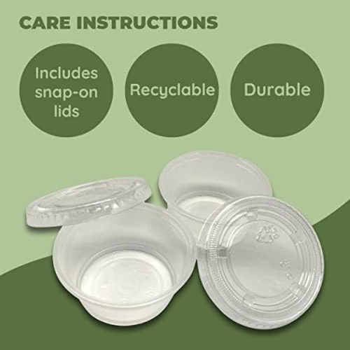 Vasos Compostables Para Condimentos Con Tapa Jacent, Vasos P