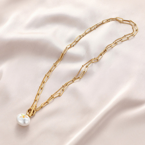 / Collar De Acero Inoxidable Con Forma De Estrella De